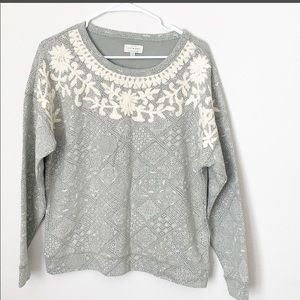 Lucky Brand embroidery Sweatshirt